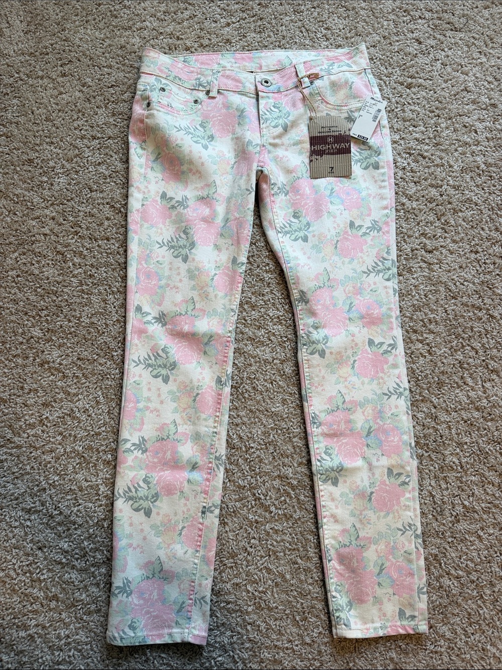 NWT Mandee Highway Jeans Pastel Floral Skinny Jeans